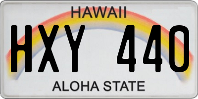 HI license plate HXY440