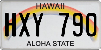 HI license plate HXY790