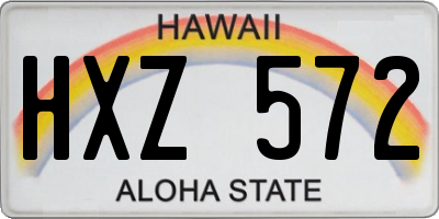 HI license plate HXZ572
