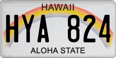 HI license plate HYA824
