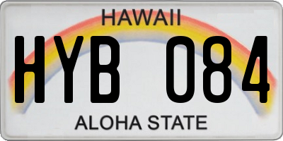 HI license plate HYB084