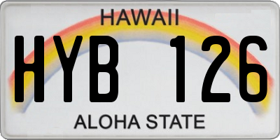 HI license plate HYB126