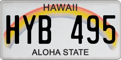 HI license plate HYB495