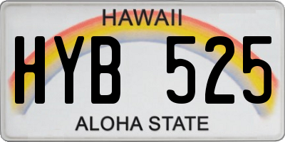 HI license plate HYB525