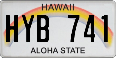 HI license plate HYB741