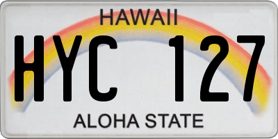 HI license plate HYC127