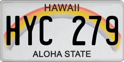 HI license plate HYC279