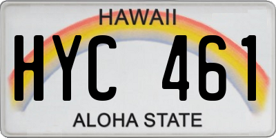 HI license plate HYC461