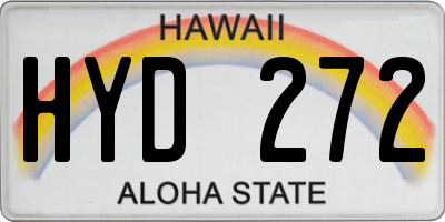 HI license plate HYD272