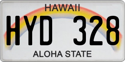 HI license plate HYD328