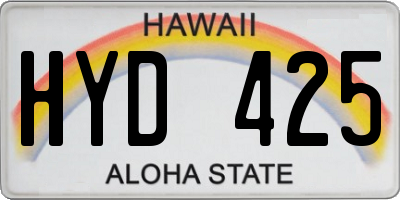 HI license plate HYD425