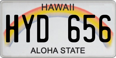 HI license plate HYD656