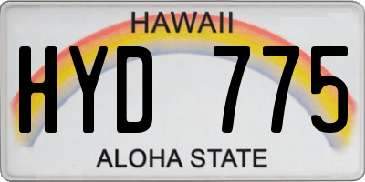 HI license plate HYD775
