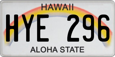HI license plate HYE296