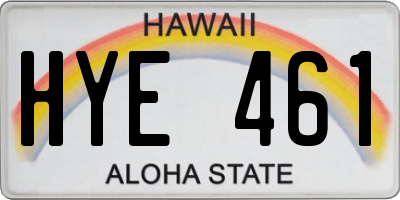 HI license plate HYE461