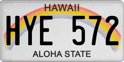 HI license plate HYE572