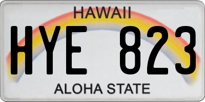 HI license plate HYE823