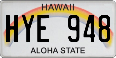 HI license plate HYE948