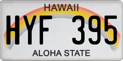 HI license plate HYF395
