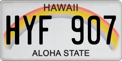 HI license plate HYF907