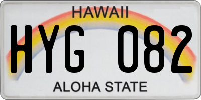 HI license plate HYG082