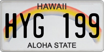 HI license plate HYG199