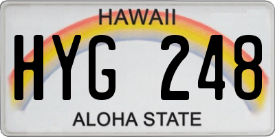 HI license plate HYG248