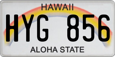 HI license plate HYG856