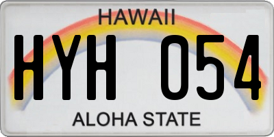 HI license plate HYH054