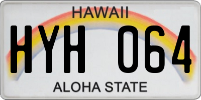 HI license plate HYH064