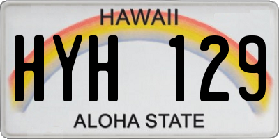 HI license plate HYH129