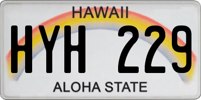 HI license plate HYH229