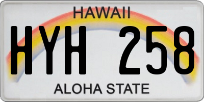HI license plate HYH258