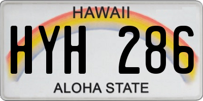 HI license plate HYH286
