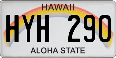 HI license plate HYH290