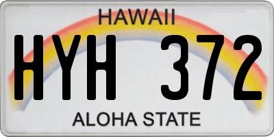 HI license plate HYH372