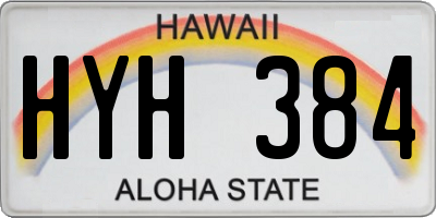 HI license plate HYH384
