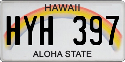 HI license plate HYH397
