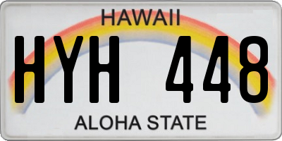 HI license plate HYH448
