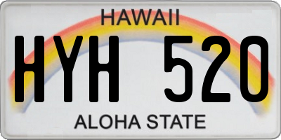 HI license plate HYH520