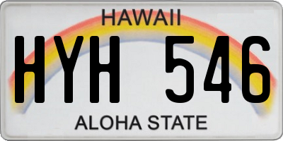HI license plate HYH546