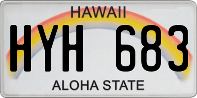 HI license plate HYH683