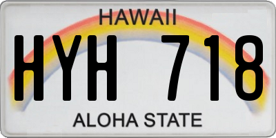 HI license plate HYH718
