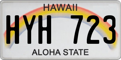 HI license plate HYH723