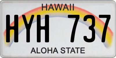 HI license plate HYH737