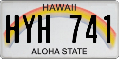 HI license plate HYH741