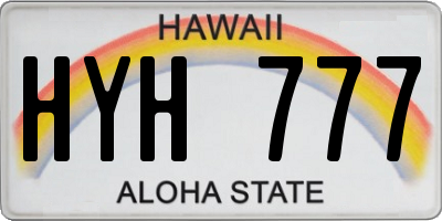 HI license plate HYH777