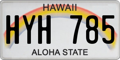 HI license plate HYH785