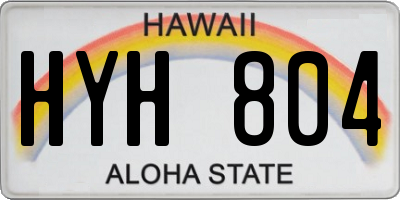 HI license plate HYH804