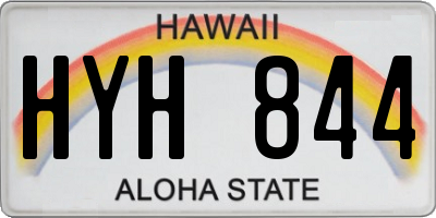 HI license plate HYH844